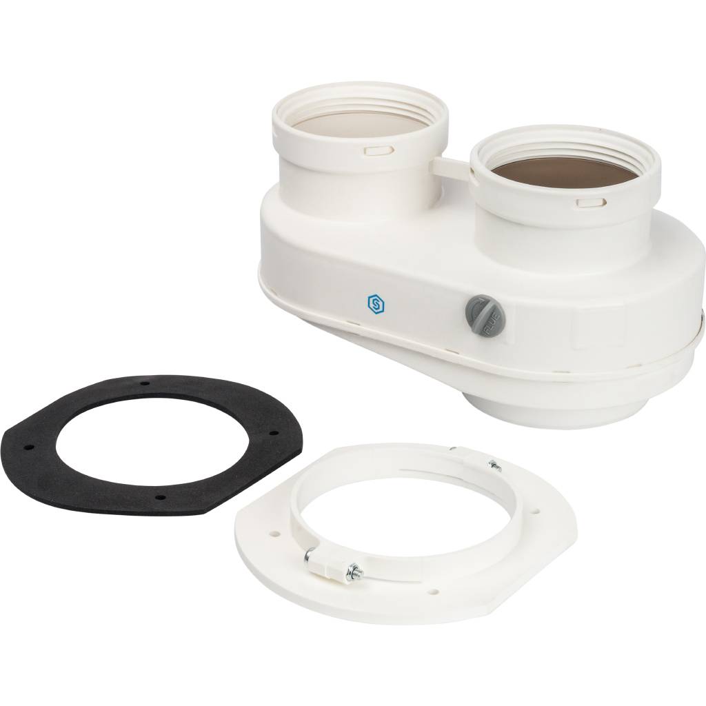Адаптер STOUT DN80/80 для подключения раздельных труб (совместимый Bosch (фланец) PP-Ryton