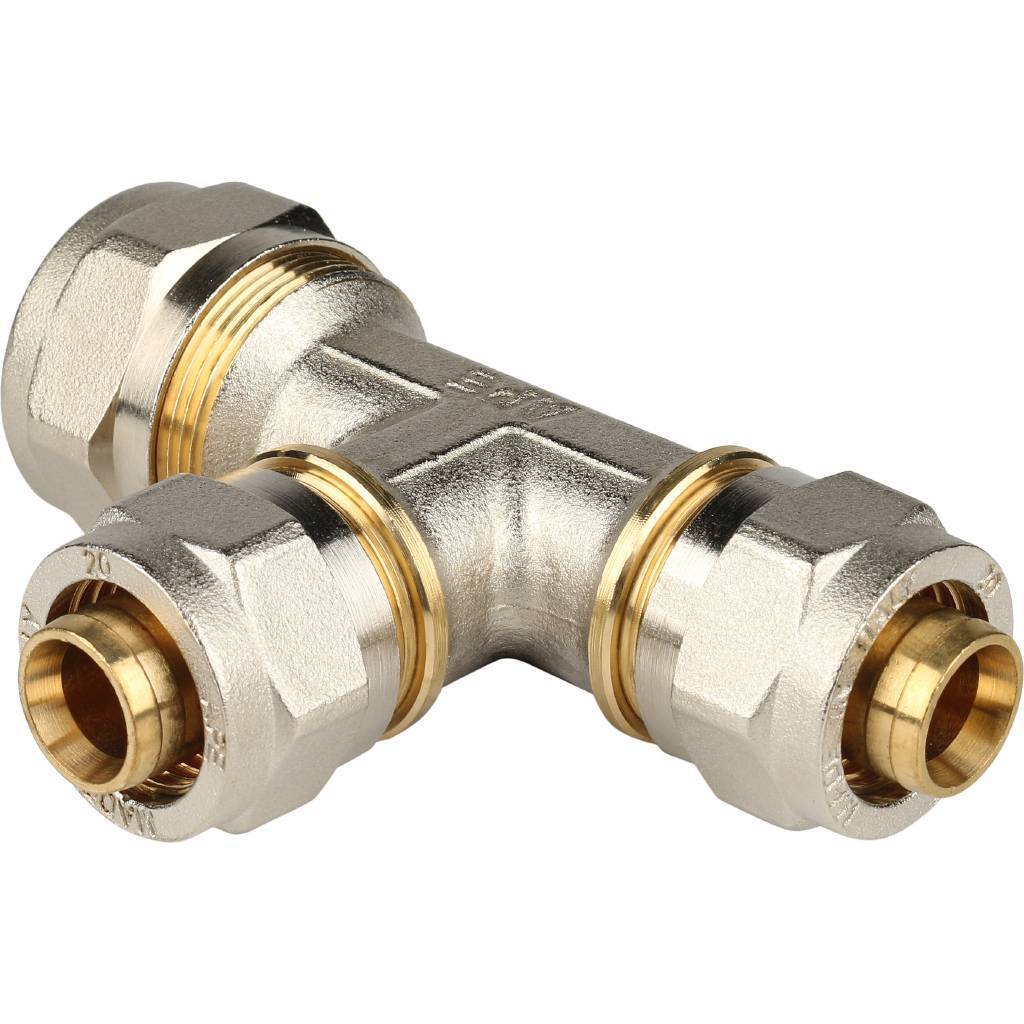 Тройник STOUT 26х20х20 переходной для металлопластиковых труб (винтовой)