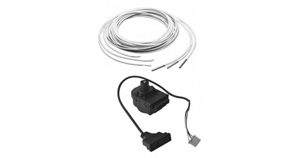 КОМПЛЕКТ, СОСТОЯЩИЙ ИЗ МОТОРА ТРЕХХОДОВОГО КЛАПАНА И КАБЕЛЯ ПОДКЛЮЧЕНИЯ К ПЛАТЕ И ДАТЧИКА ТЕМПЕРАТУР