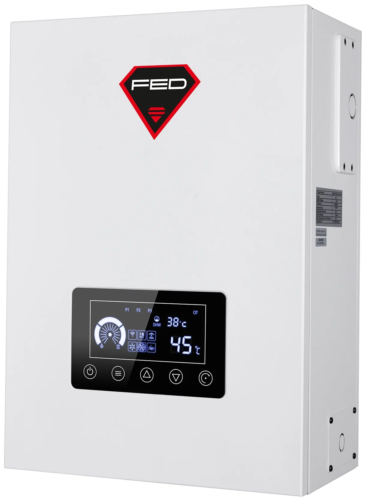 Настенный электрический котел FED Electric 23 кВт 400V + возможность подключения ГВС и Wi-Fi