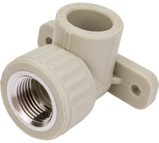 Угольник комбинированный VALFEX PP-R Dn20х1/2" ВР с креплением (серый)