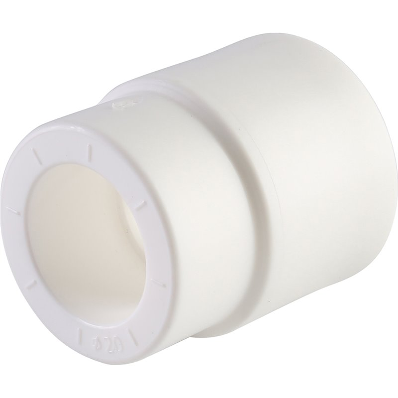 Муфта переходная Политэк 32х20 внутренняя/наружная для полипропиленовых труб (сварка) белая