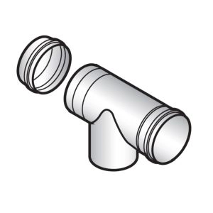 Тройник De Dietrich 80/125 мм с лючком для ревизии DY125