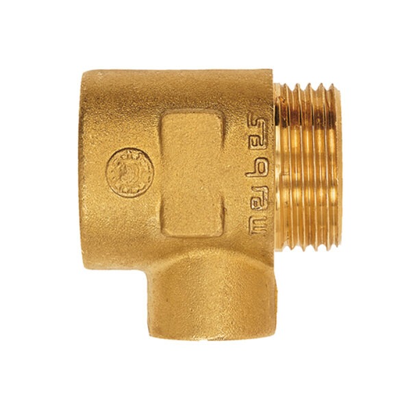 Адаптер с отводом Meibes 1" ВР х 1" НР для подключения датчиков температуры и давления 