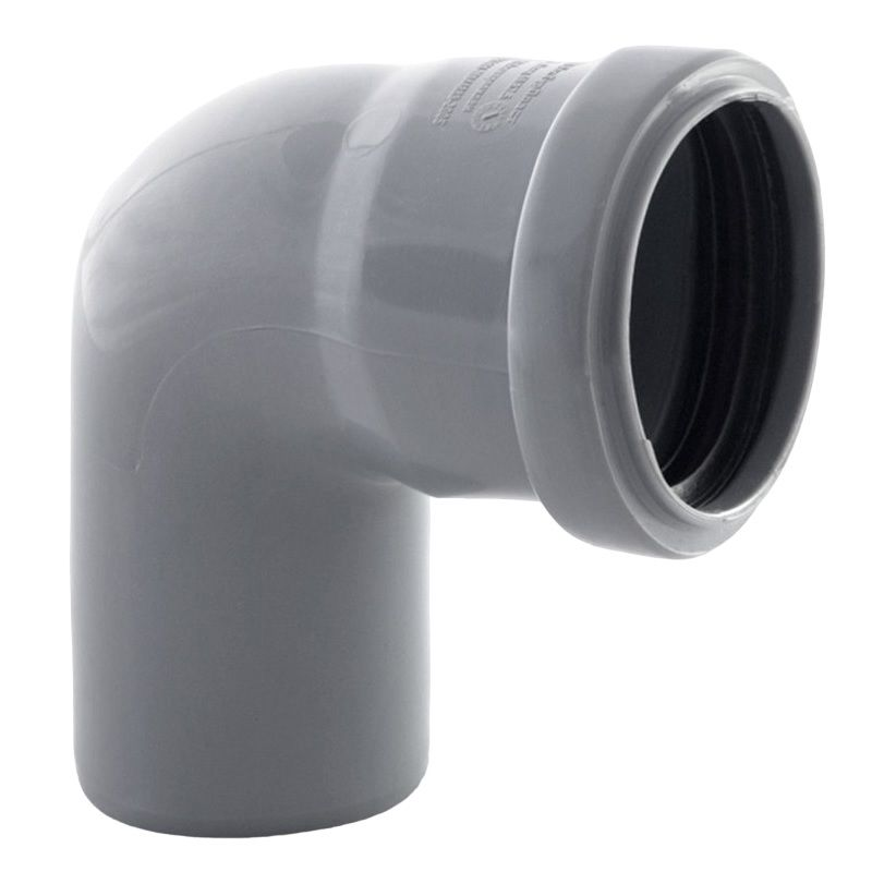 Отвод РосТурПласт PP-H Дн40х87° внутренняя канализация (серый)