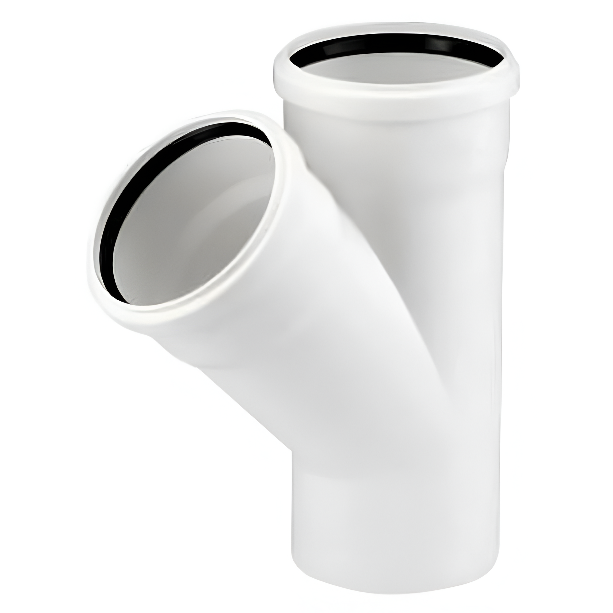 Тройник РосТурПласт PP-M Дн110х110х45° внутренняя бесшумная канализация (белый)