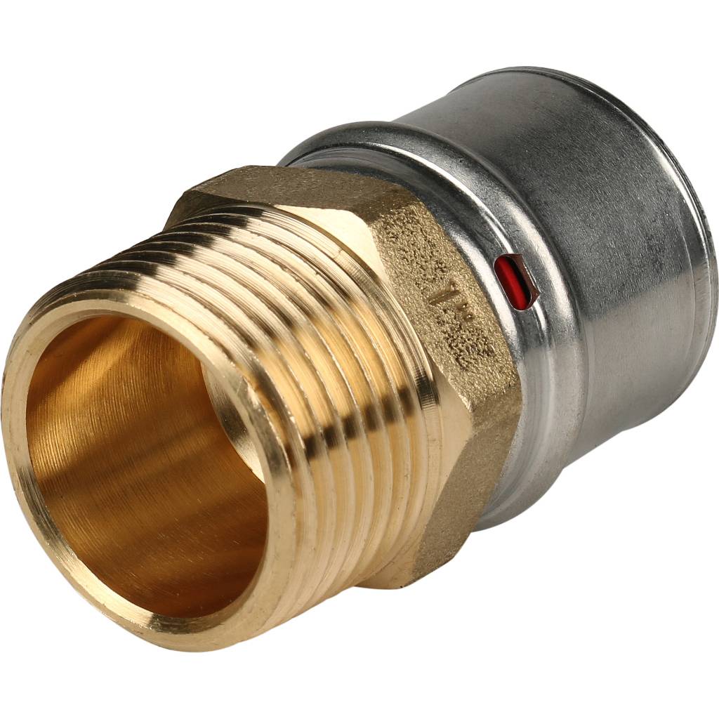 Переходник STOUT 1"х32 с наружной резьбой для металлопластиковых труб (прессовой)