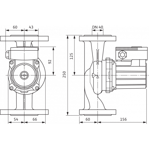 Циркуляционный насос Wilo TOP-RL 40/4 EM PN6/10