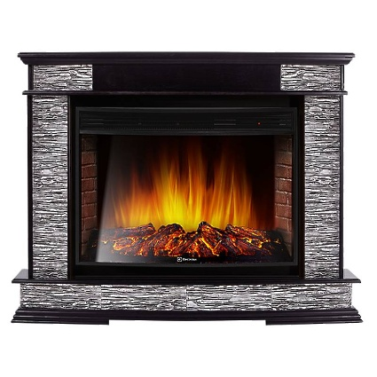 Портал Firelight Scala 30 (камень сланец скалистый серый, шпон венге)