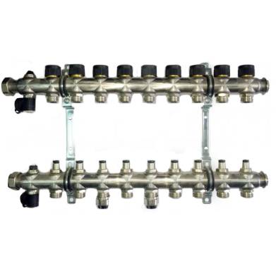 OVENTROP Группа коллекторная Oventrop "Multidis SF 9" со встроенными регулирующими вставками на 9 ко