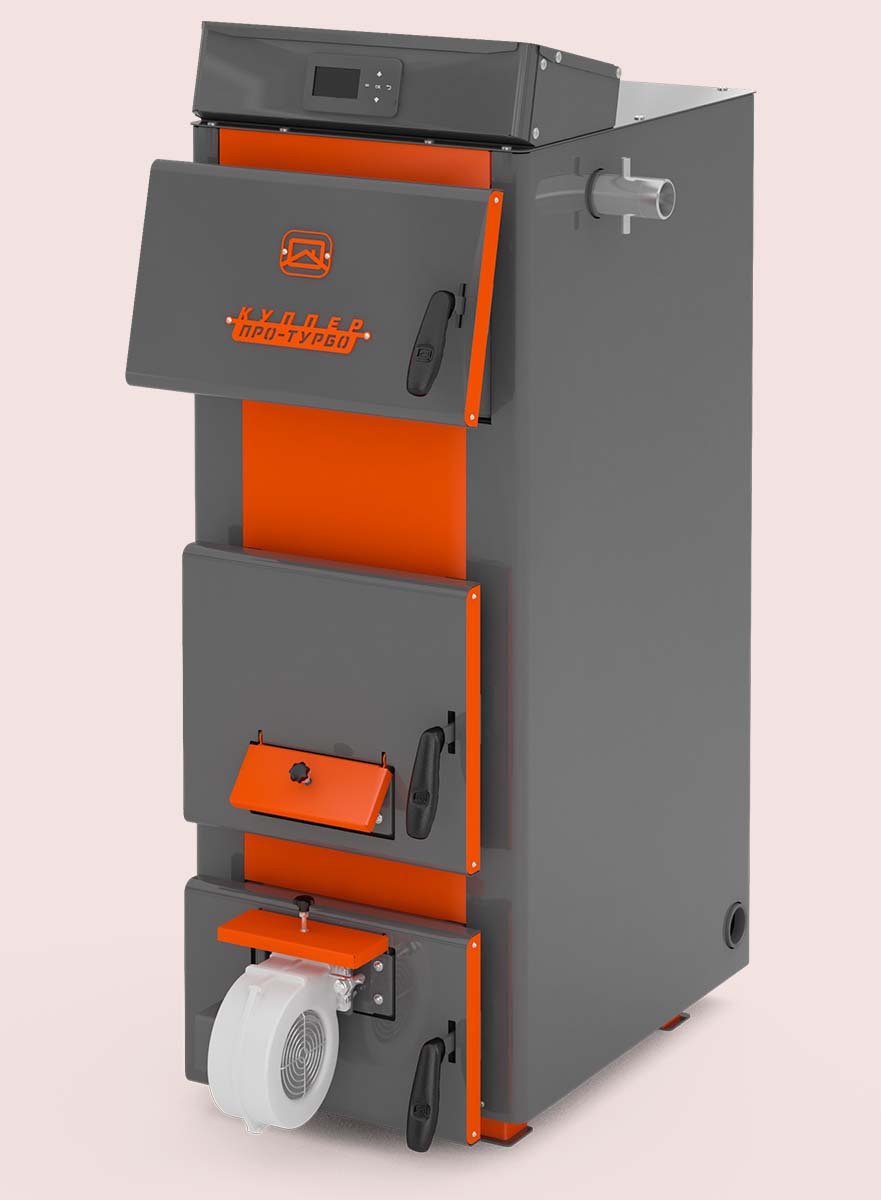 Напольный твердотопливный котел Теплодар КУППЕР ПРО ТУРБО-36