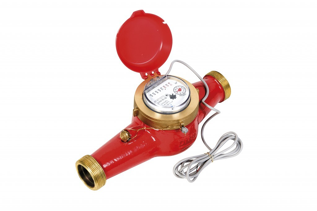 Счетчик воды универсальный Декаст ВСКМ 90-32 ДГ2 Ду32 Ру16 Qn=6 м3/ч 120°С L=260мм резьба импульсный