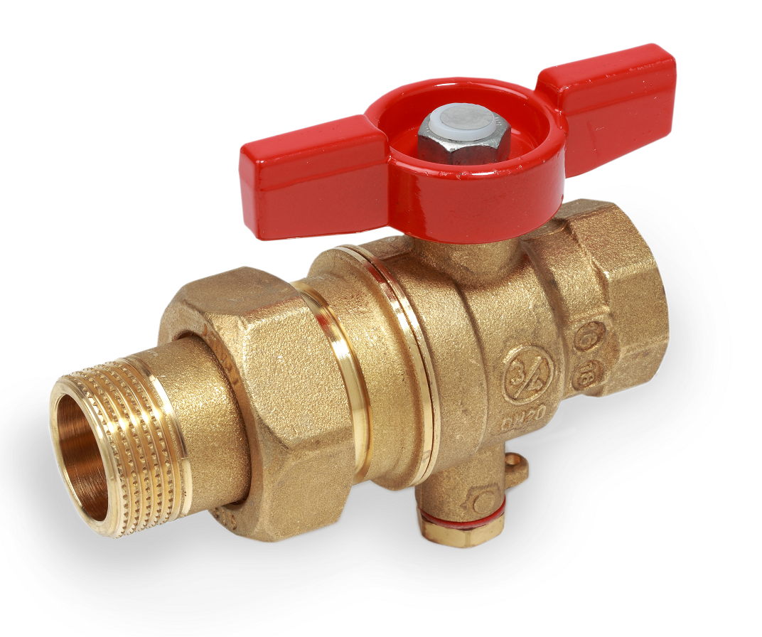 Кран шаровой Giacomini R859T Ду20х25 Ру28 ВР/американка для термодатчика полнопроходной