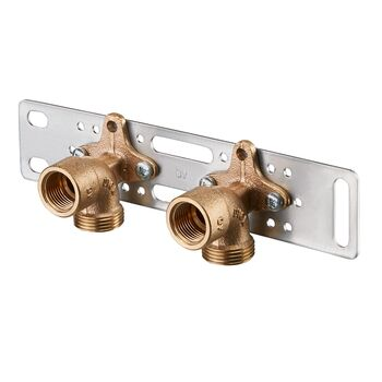 Водорозетка OVENTROP Cofit S G3/4НРxRp1/2x80мм бронза с плоским крепежом