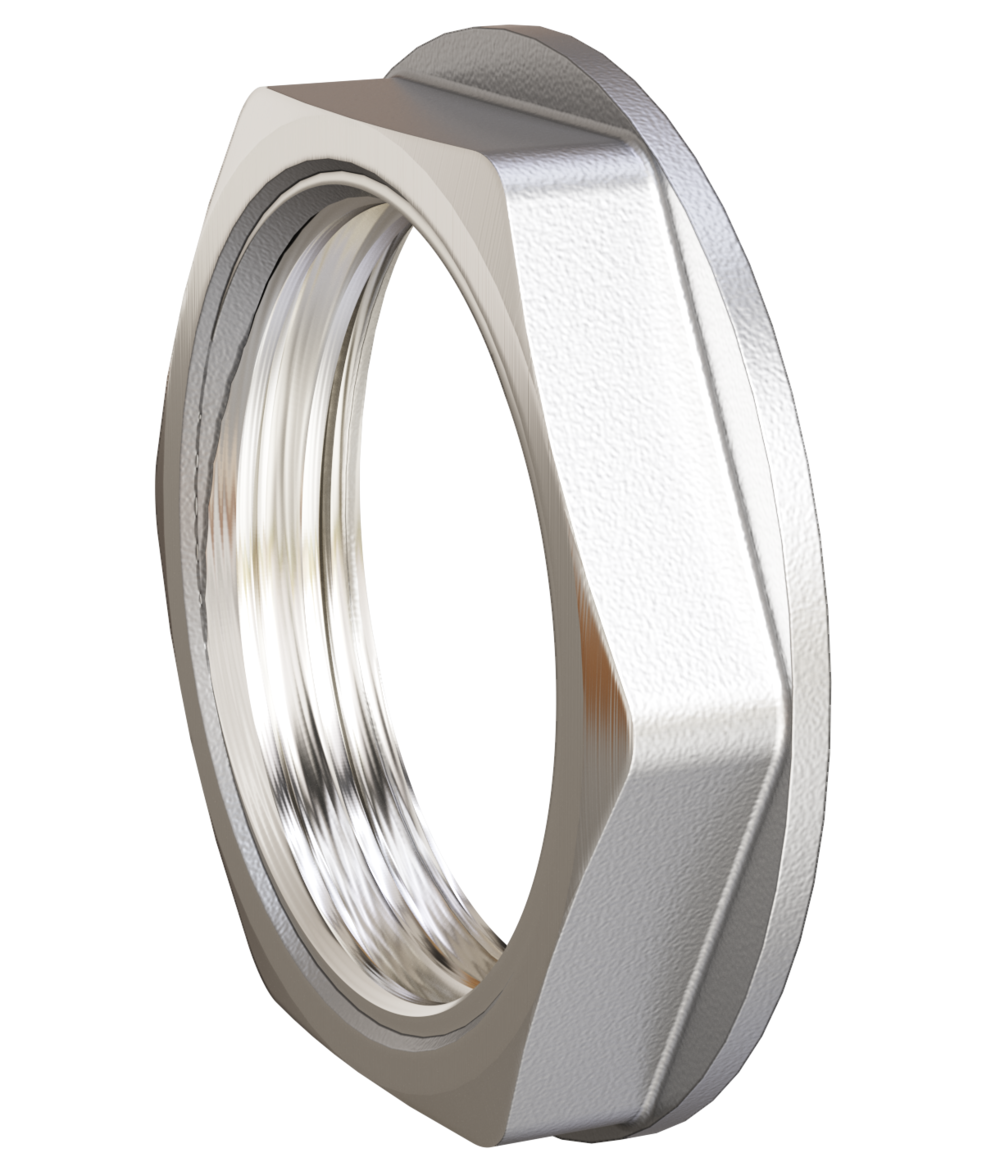 Контргайка LD Ду15 (1/2") ВР никель