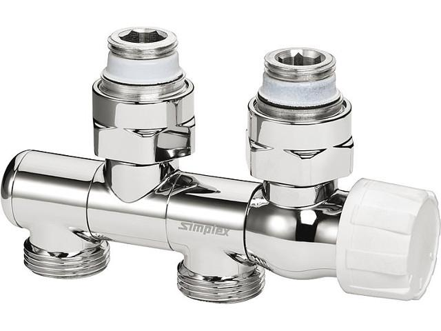 Узел нижнего подключения Simplex VarioCon 1/2x3/4" универсальный (хром)