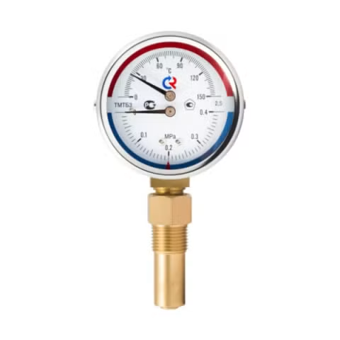 Термоманометр Росма ТМТБ-31Р.1 Дк80 0-2,5 МПа L=46мм G1/2" 150°C (радиальный)