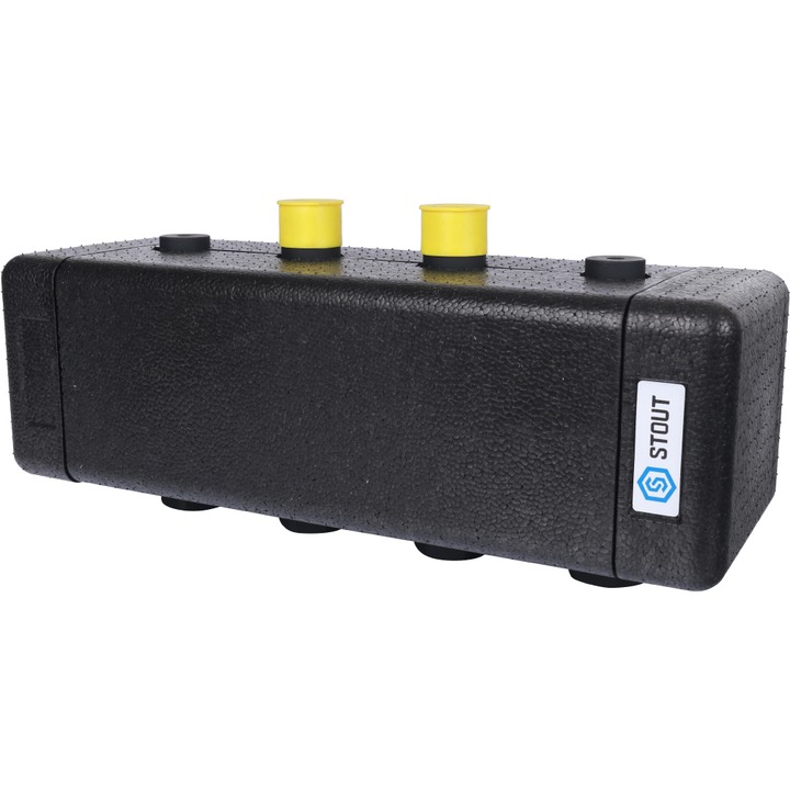 STOUT Стальной распределительный коллектор 2 отопительных контура (в теплоизоляции DN 20)