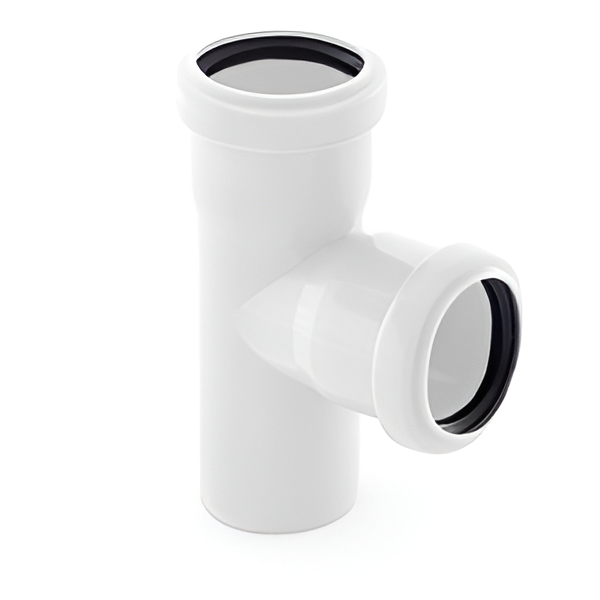 Тройник РосТурПласт PP-M Дн50х50х87° внутренняя бесшумная канализация (белый)