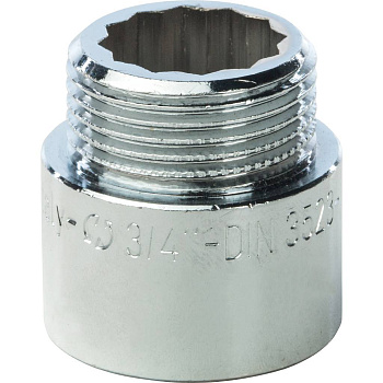 Удлинитель STOUT 3/4"X20 НР-ВР (хромированный)