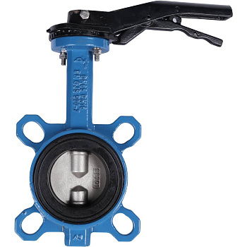 Дисковый поворотный затвор Tecofi Ду65 межфланцевый с ручкой (диск-нерж. сталь)