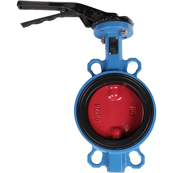 Дисковый поворотный затвор Tecofi Ду125 межфланцевый с ручкой (диск-чугун)