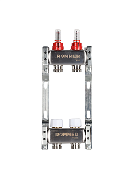 Коллектор ROMMER 1"х3/4" 2 выхода с расходомерами