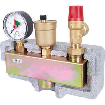 STOUT Группа безопасности котла  (до 50 кВт) (в теплоизоляции)