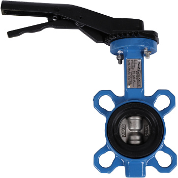 Дисковый поворотный затвор Tecofi Ду40 межфланцевый с ручкой (диск-нерж. сталь)