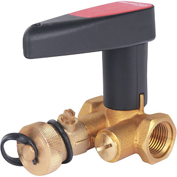 Запорный клапан BROEN Basic DN 15 PN 25 Kvs=1,8 м3/ч ручной резьбовой с дренажем 43490000-001003