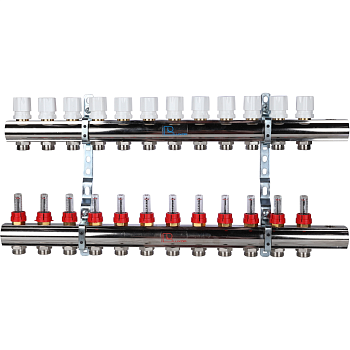 Коллекторная группа Luxor CD 477/12 1х3/4ЕК 12 контуров с расходомерами
