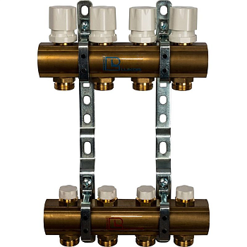 Коллекторная группа Luxor CD 468/4 1х3/4ЕК 4 контура с регулирующими вентилями