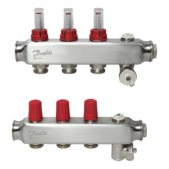 Комплект коллекторов Danfoss SSM-3F 3 контура с расходомерами