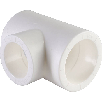 Тройник переходной Политэк 40х32х40 для полипропиленовых труб (сварка) белый