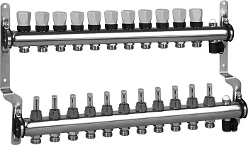 Коллектор Meibes с расходомерами на 11 выходов
