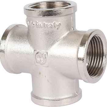 Крестовина STOUT 3/4" ВВ (никелированная)