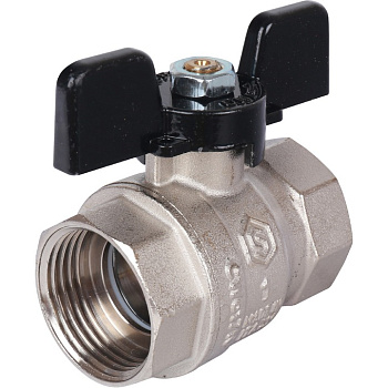STOUT Кран шаровой стандартнопроходной (ВР/ВР - ручка бабочка 1")