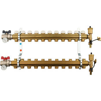 Коллекторная группа TIEMME 1"x3/4 EK на 11 выходов