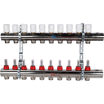 Коллекторная группа Luxor CD 477/10 1х3/4ЕК 10 контуров с расходомерами