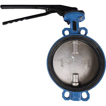 Дисковый поворотный затвор Tecofi Ду300 межфланцевый с ручкой (диск-нерж. сталь)