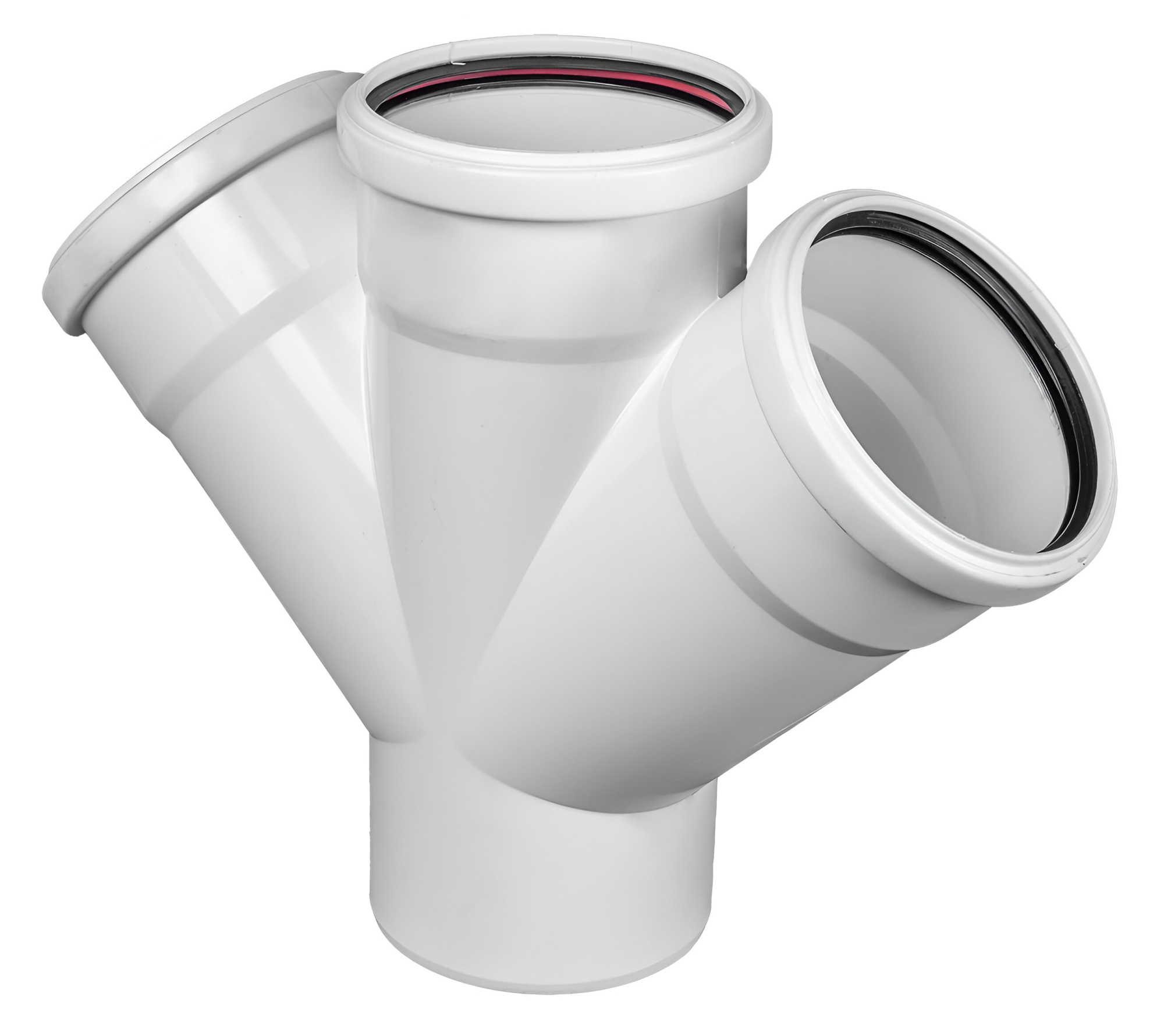 Крестовина одноплоскостная РосТурПласт PP-M Дн110х110х110х45° бесшумная канализация (белый)