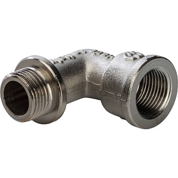 Угольник STOUT 3/8" с упором НВ (никелированный)