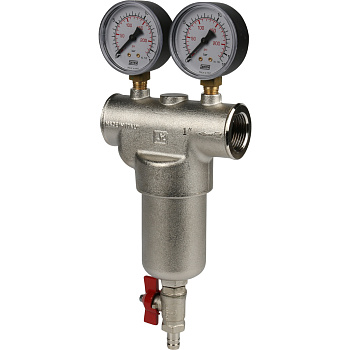 Itap 189 1" Фильтр сетчатый муфтовый 100 мкр. с 2 манометрами и спускником