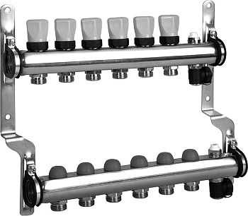 Коллектор Meibes с термовставками на 6 выходов
