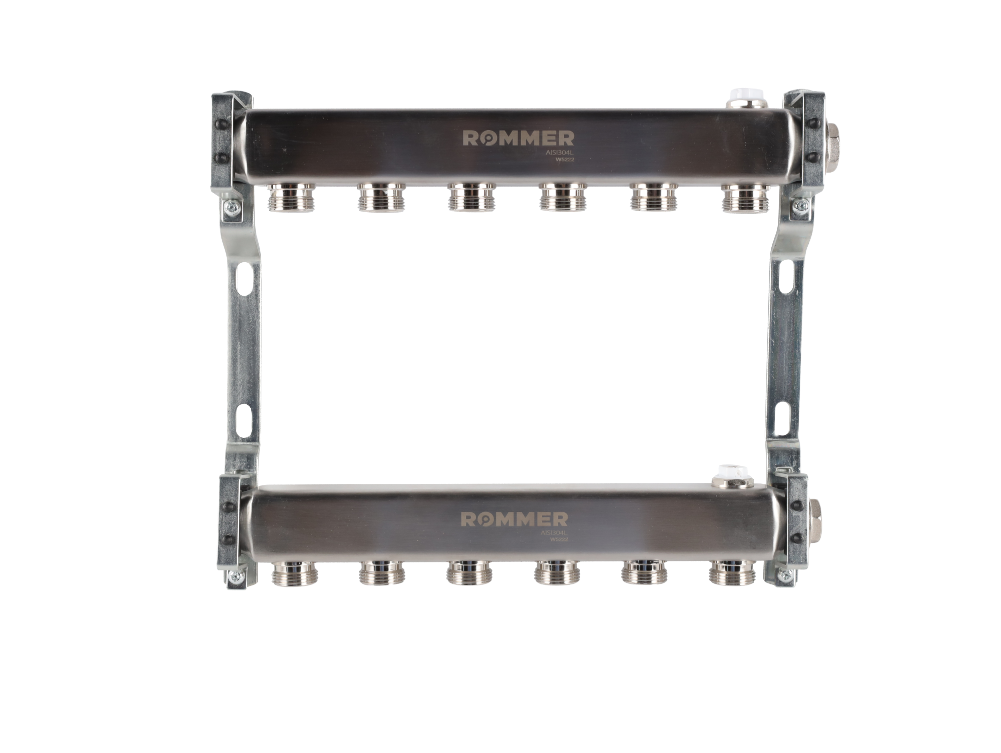 Коллектор ROMMER 1"х3/4" 6 выходов для радиаторной разводки