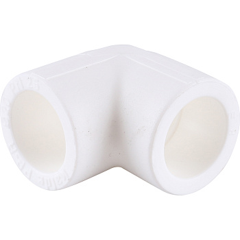 Kalde d=20 Угольник 90* для полипропиленовых труб под сварку (цвет белый)