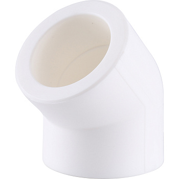 Kalde d=32 Угольник 45* для полипропиленовых труб под сварку (цвет белый)