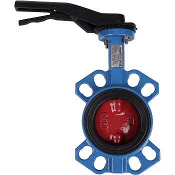 Дисковый поворотный затвор Tecofi Ду80 межфланцевый с ручкой (диск-чугун)