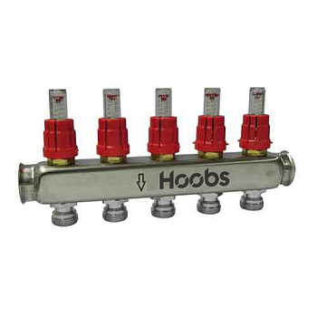Коллектор HOOBS 1"х3/4"-2 выхода с расходомерами