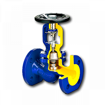 Запорный клапан ZETKAMA Ду125 Ру16 фланцевый, сильфонный